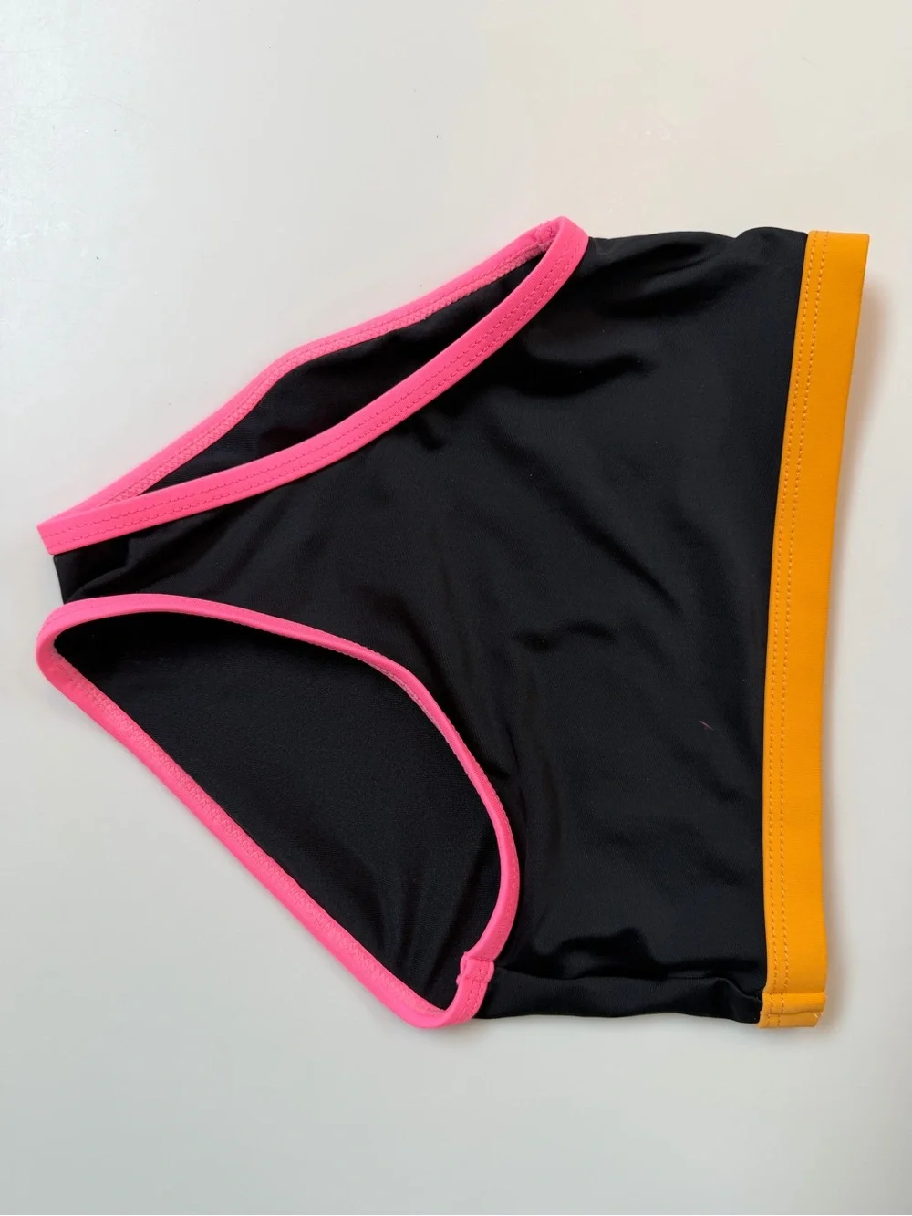 Never worn Old Navy Black Kids Bikini Set with Pink & Orange Trim